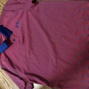 Under Armour Red and Blue Polo Shirt with Classic Collar